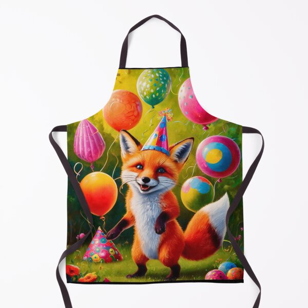 Item preview, Birthday Celebration. Birthday Fox. Adorable fox, birthday balloons, watercolor fox, fox drawing, floral fox designed and sold by FoxVibes.