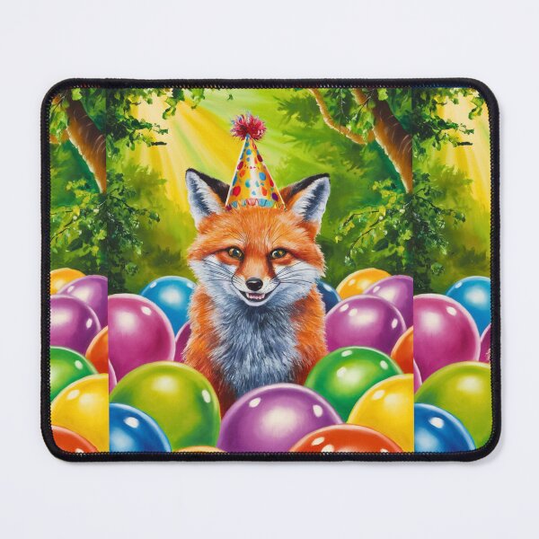 Item preview, Birthday Celebration. Birthday Fox. Adorable fox, birthday balloons, watercolor fox, fox drawing, floral fox designed and sold by FoxVibes.