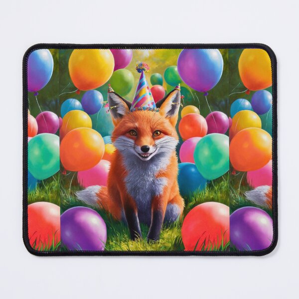Item preview, Birthday Celebration. Birthday Fox. Adorable fox, birthday balloons, watercolor fox, fox drawing, floral fox designed and sold by FoxVibes.