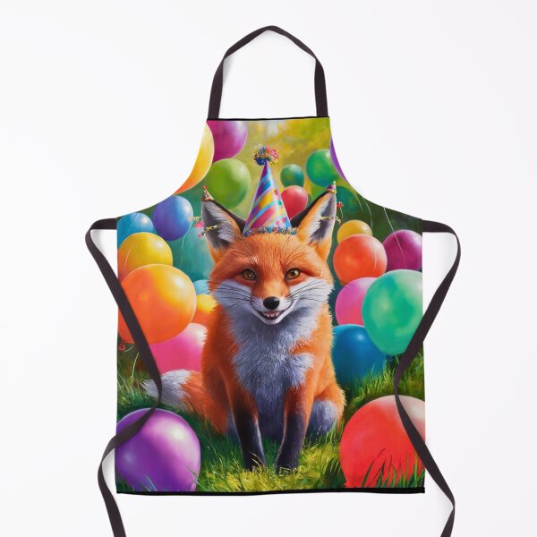 Item preview, Birthday Celebration. Birthday Fox. Adorable fox, birthday balloons, watercolor fox, fox drawing, floral fox designed and sold by FoxVibes.