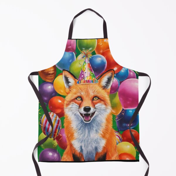 Item preview, Birthday Celebration. Birthday Fox. Adorable fox, birthday balloons, watercolor fox, fox drawing, floral fox designed and sold by FoxVibes.