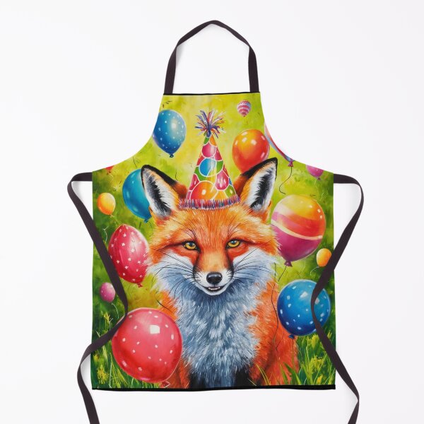 Item preview, Birthday Celebration. Birthday Fox. Adorable fox, birthday balloons, watercolor fox, fox drawing, floral fox designed and sold by FoxVibes.