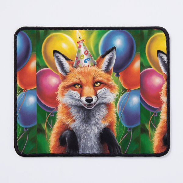 Item preview, Birthday Celebration. Birthday Fox. Adorable fox, birthday balloons, watercolor fox, fox drawing, floral fox designed and sold by FoxVibes.