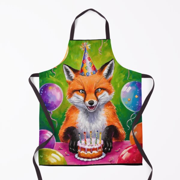 Item preview, Birthday Celebration. Birthday Fox. Adorable fox, birthday balloons, watercolor fox, fox drawing, floral fox designed and sold by FoxVibes.