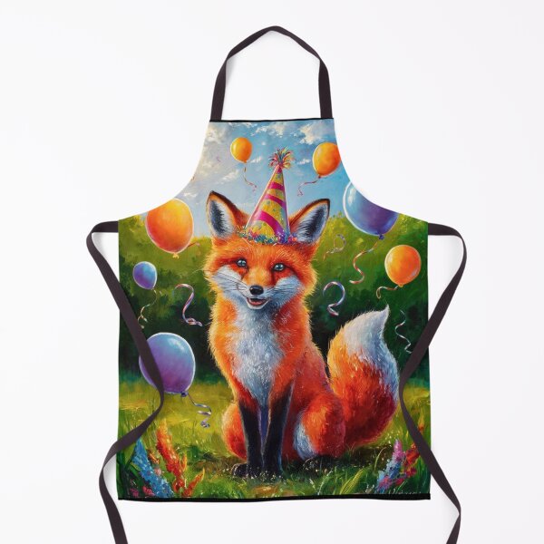 Item preview, Birthday Celebration. Birthday Fox. Adorable fox, birthday balloons, watercolor fox, fox drawing, floral fox designed and sold by FoxVibes.