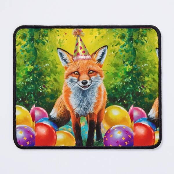 Item preview, Birthday Celebration. Birthday Fox. Adorable fox, birthday balloons, watercolor fox, fox drawing, floral fox designed and sold by FoxVibes.