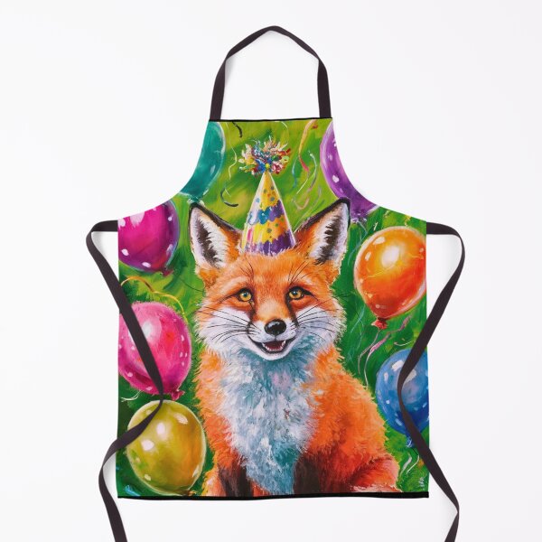 Item preview, Birthday Celebration. Birthday Fox. Adorable fox, birthday balloons, watercolor fox, fox drawing, floral fox designed and sold by FoxVibes.