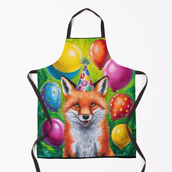 Item preview, Birthday Celebration. Birthday Fox. Adorable fox, birthday balloons, watercolor fox, fox drawing, floral fox designed and sold by FoxVibes.