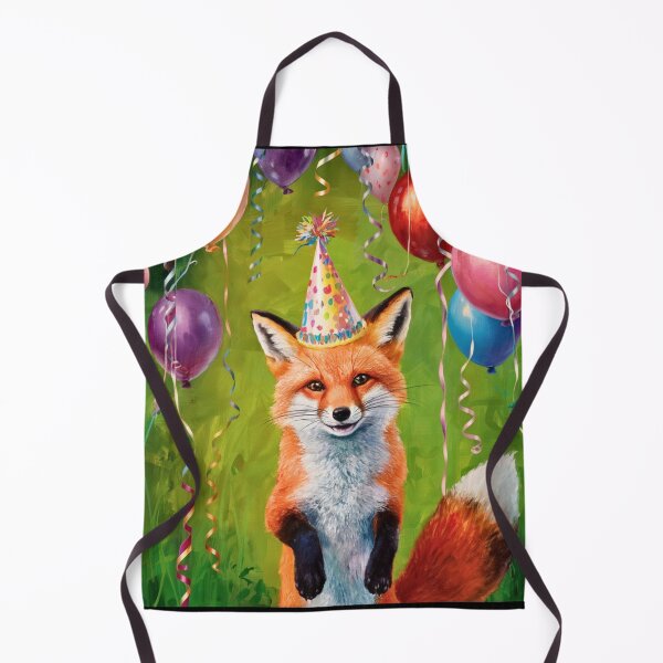 Item preview, Birthday Celebration. Birthday Fox. Adorable fox, birthday balloons, watercolor fox, fox drawing, floral fox designed and sold by FoxVibes.