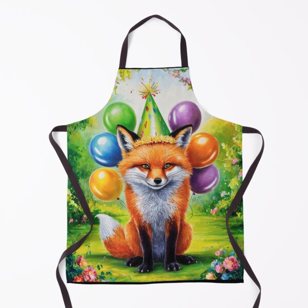 Item preview, Birthday Celebration. Birthday Fox. Adorable fox, birthday balloons, watercolor fox, fox drawing, floral fox designed and sold by FoxVibes.