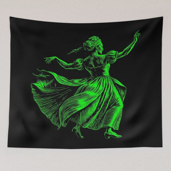 Item preview, Graceful Elegance - Green Dancer Art designed and sold by AgarutanPrint.