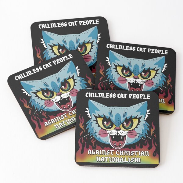 Item preview, Childless Cat People Against Christian Nationalism designed and sold by IsiahYoungshop.
