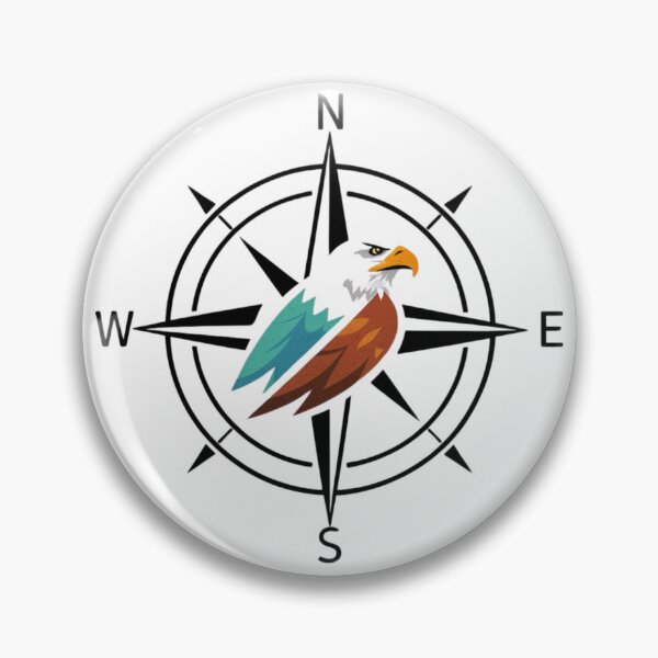 Item preview, Elegant Eagle Compass - Minimalist Modern Design designed and sold by Colorful-Garden.