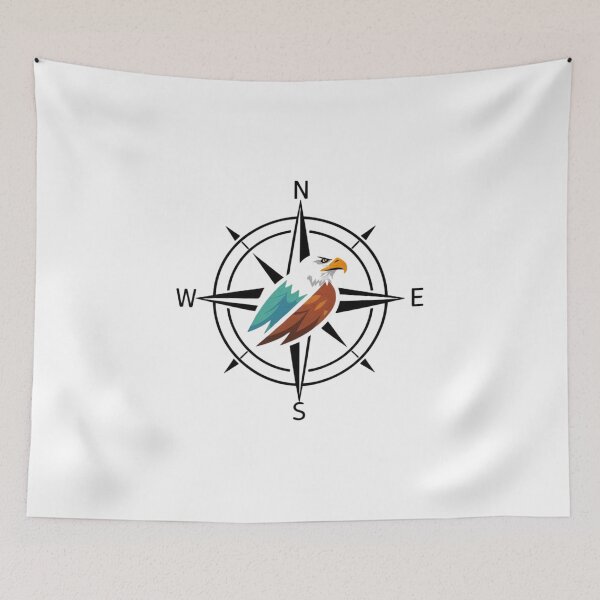 Item preview, Elegant Eagle Compass - Minimalist Modern Design designed and sold by Colorful-Garden.
