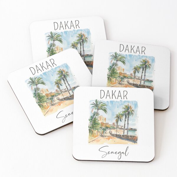 Item preview, A Watercolor Design of Dakar - Senegal  designed and sold by Sketch-Shack.