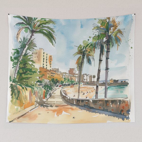 Item preview, A Watercolor Design of Dakar - Senegal  designed and sold by Sketch-Shack.