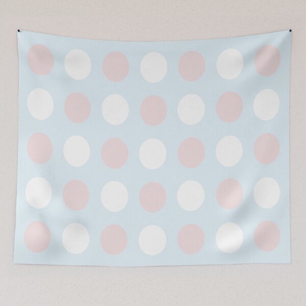Item preview, PALE PINK, WHITE and PALE BLUE Symmetrical POLKA DOTS  designed and sold by RachelMacht.