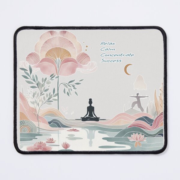 Item preview, Woman Yoga Natural Park, Relax Calm Concentrate Success Mantra quote designed and sold by Nanthanon.