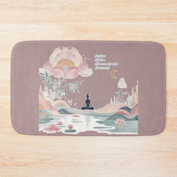 Item preview, Woman Yoga Natural Park, Relax Calm Concentrate Success Mantra quote  designed and sold by Nanthanon.
