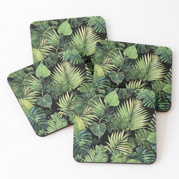Item preview, Seamless pattern of lush tropical green leaves designed and sold by DMay-art.