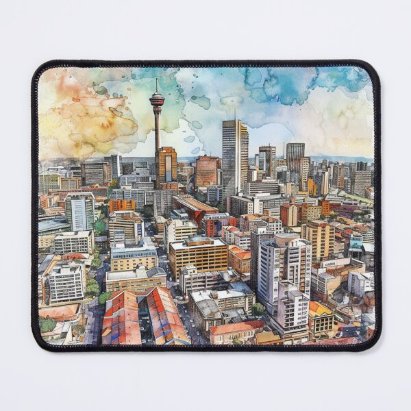 Item preview, A Watercolor Design of Johannesburg - South Africa  designed and sold by Sketch-Shack.