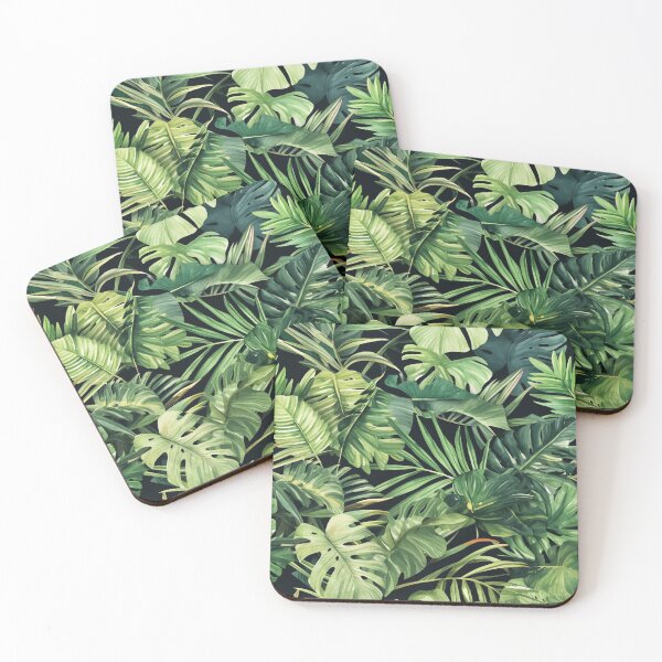 Item preview, Seamless pattern of lush tropical green leaves designed and sold by DMay-art.
