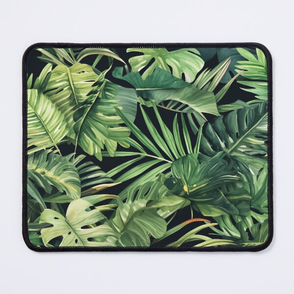 Item preview, Seamless pattern of lush tropical green leaves designed and sold by DMay-art.