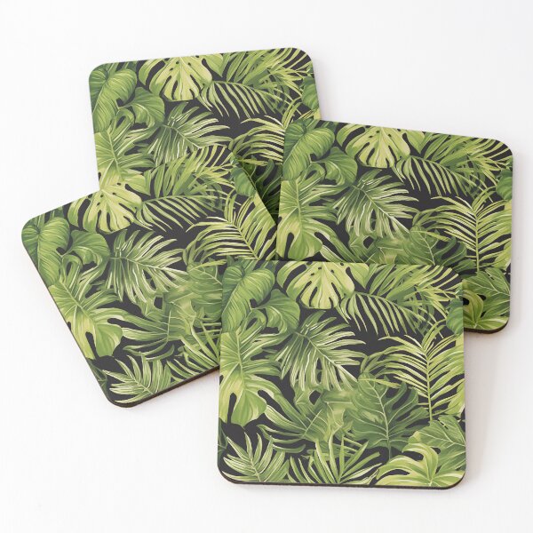 Item preview, Seamless pattern of lush tropical green leaves designed and sold by DMay-art.