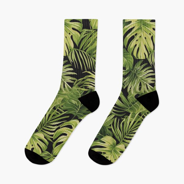 Item preview, Seamless pattern of lush tropical green leaves designed and sold by DMay-art.