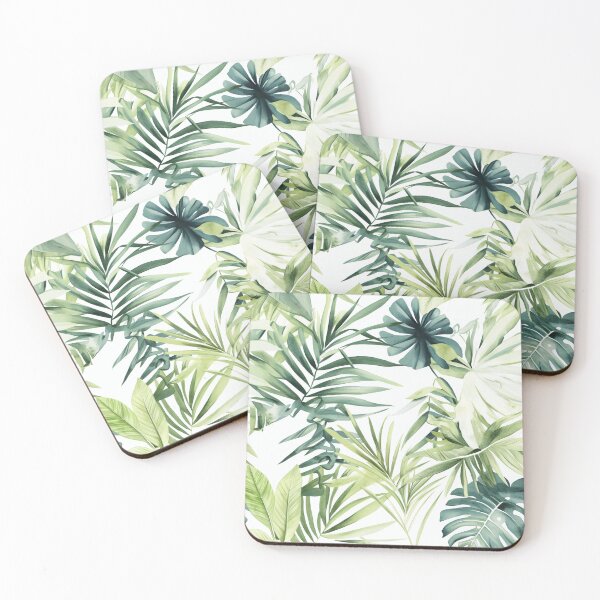 Item preview, Seamless pattern of lush tropical green leaves designed and sold by DMay-art.