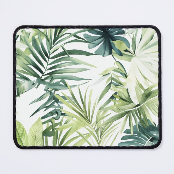 Item preview, Seamless pattern of lush tropical green leaves designed and sold by DMay-art.