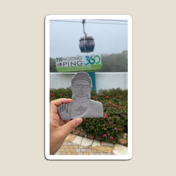 Item preview, Ngong Ping big Buddha royal icing cookie with a cable car in Hong Kong  designed and sold by aiko-p.