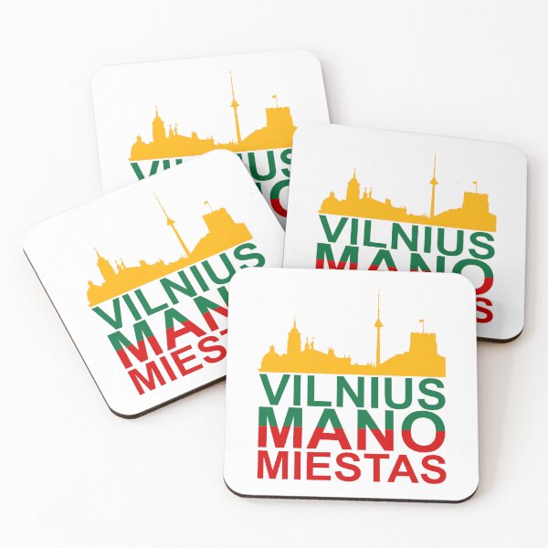 Item preview, Vilnius mano miestas - Vilnius my city in Lithuanian flag colors designed and sold by Vetagio.