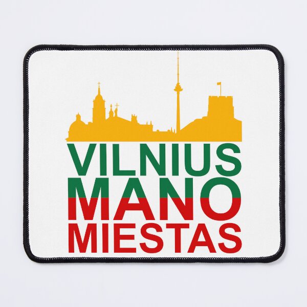 Item preview, Vilnius mano miestas - Vilnius my city in Lithuanian flag colors designed and sold by Vetagio.