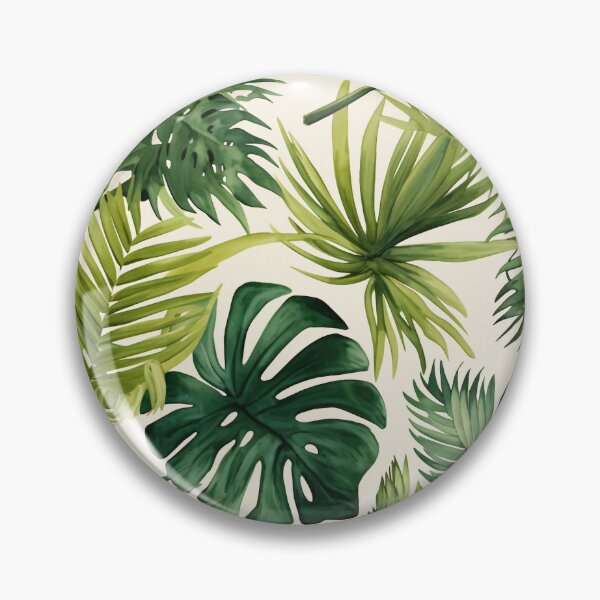 Item preview, Seamless pattern of lush tropical green leaves designed and sold by DMay-art.