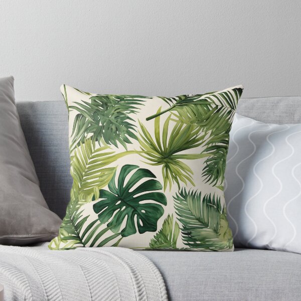 Item preview, Seamless pattern of lush tropical green leaves designed and sold by DMay-art.