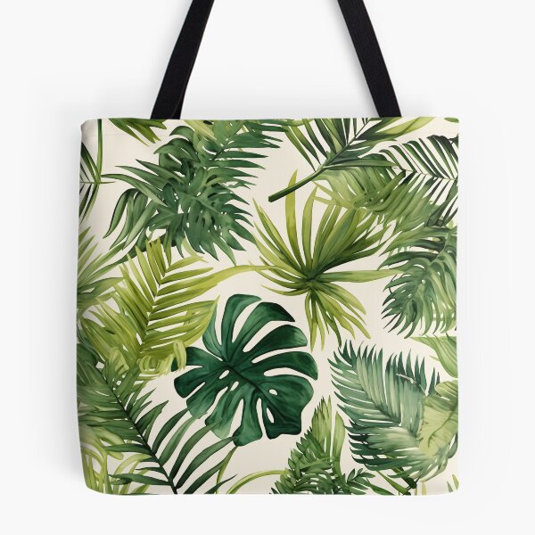 Item preview, Seamless pattern of lush tropical green leaves designed and sold by DMay-art.