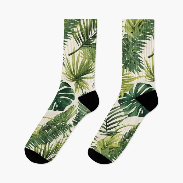 Item preview, Seamless pattern of lush tropical green leaves designed and sold by DMay-art.