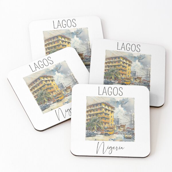 Item preview, A Watercolor Design of Lagos - Nigeria  designed and sold by Sketch-Shack.