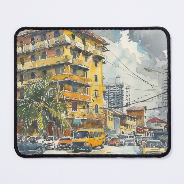 Item preview, A Watercolor Design of Lagos - Nigeria  designed and sold by Sketch-Shack.