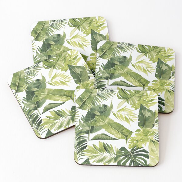 Item preview, Seamless pattern of lush tropical green leaves designed and sold by DMay-art.