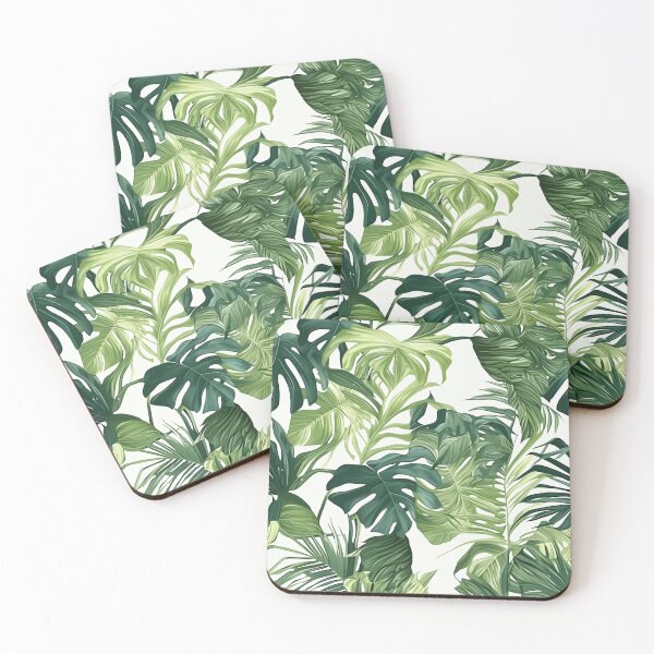 Item preview, Seamless pattern of lush tropical green leaves designed and sold by DMay-art.