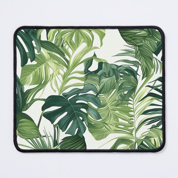 Item preview, Seamless pattern of lush tropical green leaves designed and sold by DMay-art.