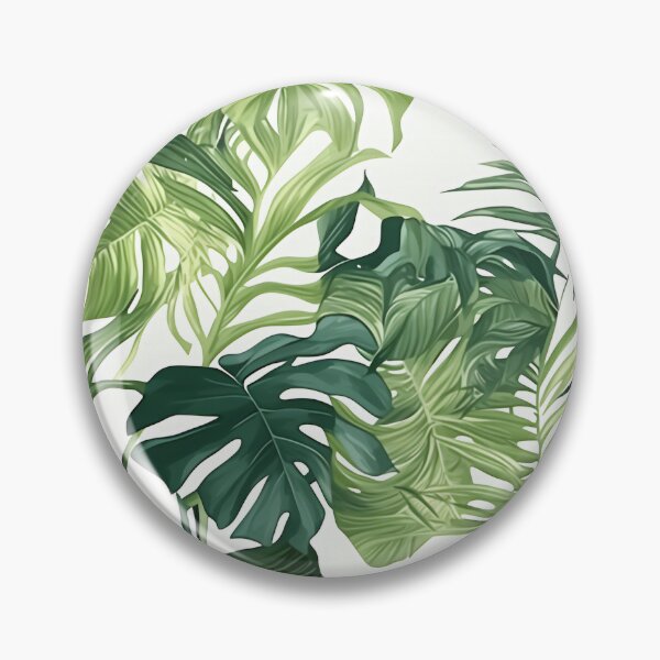 Item preview, Seamless pattern of lush tropical green leaves designed and sold by DMay-art.