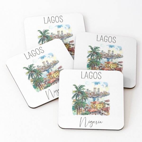 Item preview, A Watercolor Design of Lagos - Nigeria  designed and sold by Sketch-Shack.
