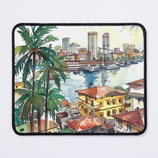 Item preview, A Watercolor Design of Lagos - Nigeria  designed and sold by Sketch-Shack.