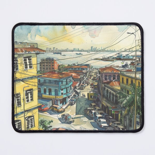 Item preview, A Watercolor Design of Lagos - Nigeria  designed and sold by Sketch-Shack.