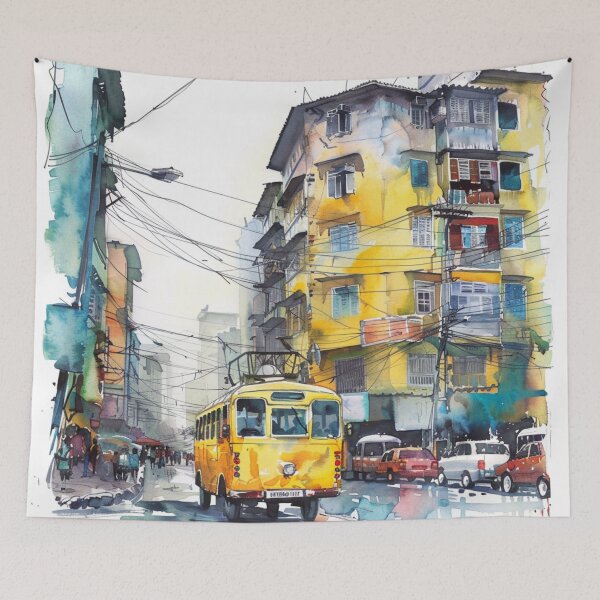 Item preview, A Watercolor Design of Lagos - Nigeria  designed and sold by Sketch-Shack.