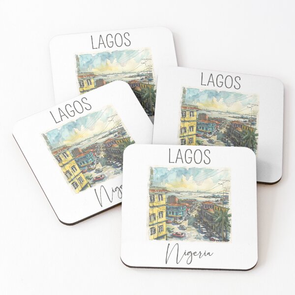 Item preview, A Watercolor Design of Lagos - Nigeria  designed and sold by Sketch-Shack.