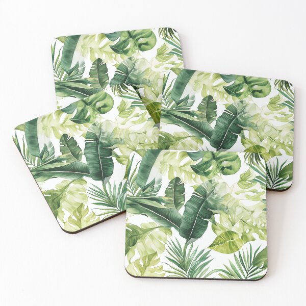 Item preview, Seamless pattern of lush tropical green leaves designed and sold by DMay-art.